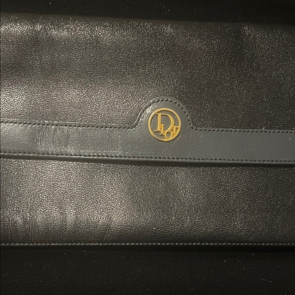 Dior Black Leather wallet with Gold Logo - Picture 12 of 16
